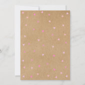 Invitation Jolis cœurs roses bébé Sprinkle Shower Rustique (Dos)