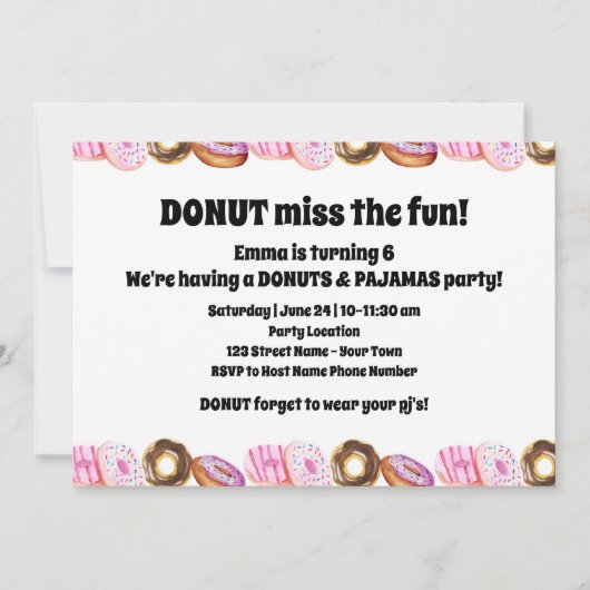 Invitation Jolis Donuts (Devant)