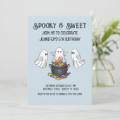Invitation Jolis fantômes d'Halloween (Debout devant)