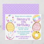 Invitation Jolis gâteaux et biscuits de Pâques pour fête d'an (Devant / Derrière)