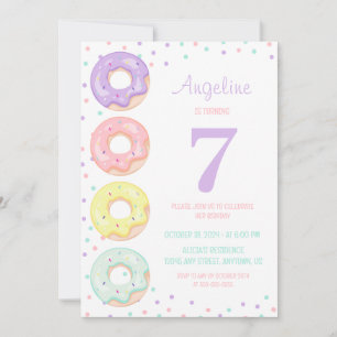 Invitation Jolis gâteaux saupoudrés colorés pour l'anniversai