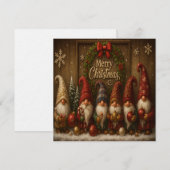 Invitation Jolis nains de Noël Joyeux (Devant / Derrière)
