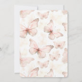 Invitation Jolis papillons roses Anniversaire (Dos)