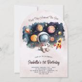 Invitation Jolis Planètes de l'Espace Extérieur 1er Anniversa (Devant)