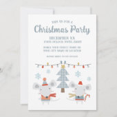 Invitation Jolis souris de Noël et arbre (Devant)