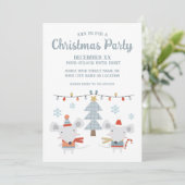 Invitation Jolis souris de Noël et arbre (Debout devant)