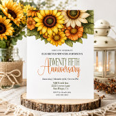 Invitation Jolis tournesols 25e anniversaire