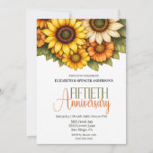 Invitation Jolis tournesols 50e anniversaire (Devant)
