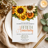Invitation Jolis tournesols 50e anniversaire