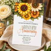 Invitation Jolis tournesols 75e anniversaire