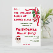 Invitation Jolle Bunch Noël Vacances Amies Fête (Debout devant)