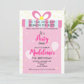 Invitation Jolle Bunch Rose Funny GIRLS Anniversaire (Debout devant)