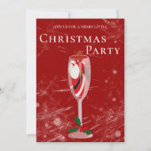 Invitation Jolly Christmas Cheers with Santa champagne (Devant)