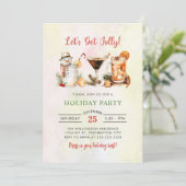 Invitation Jolly Cocktail Fête de Vacances (Debout devant)