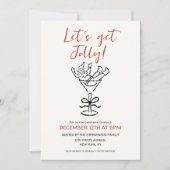 Invitation Jolly Doodle Hand Drawn Christmas Party (Devant)
