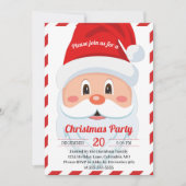 Invitation Jolly Et Jolie Père Noël Noël Fête (Devant)