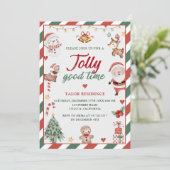 Invitation Jolly Good Time Père Noël Christmas Party (Debout devant)