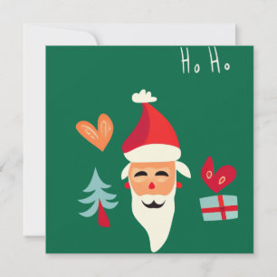 Invitation Jolly Père Noël Christmas Design