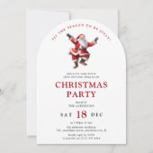 Invitation Jolly Père Noël Christmas Party (Devant)