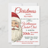Invitation Jolly Père Noël Christmas Tea Party (Devant)