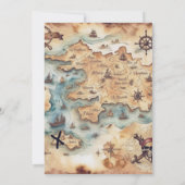 Invitation Jolly Pirates 8e fête d'anniversaire (Dos)