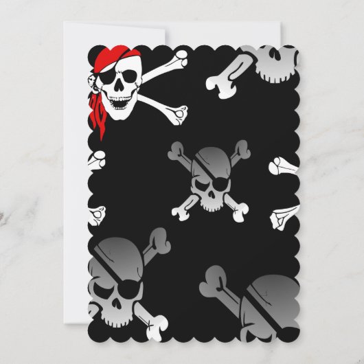 Invitation Jolly roger pirate (Dos)