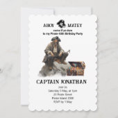 Invitation Jolly roger pirate (Devant)