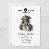 Invitation Jolly Roger Pirate d'anniversaire (Devant)