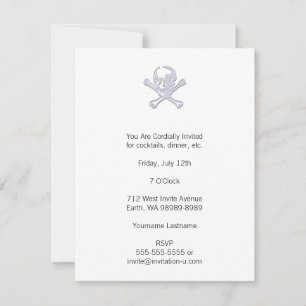 Invitation Jolly roger Style Letterpress