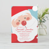 Invitation Jolly Secret Père Noël Christmas Party (Debout devant)