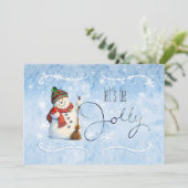 Invitation Jolly Snowman Holiday Party ID841 (Debout devant)