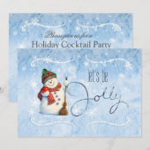Invitation Jolly Snowman Holiday Party ID841 (Devant / Derrière)
