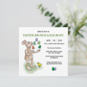 Invitation Jonglage Bunny de Pâques (Debout devant)