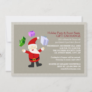 Invitation Jongler avec le Père Noël