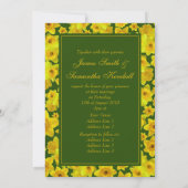 Invitation Jonquille du printemps jaune - Mariage (Dos)