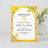 Invitation Jonquille Fleur de Naissance de Mars Anniversaire (Debout devant)