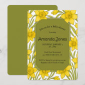 Invitation Jonquilles (Devant / Derrière)