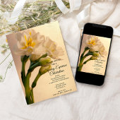 Invitation Jonquilles Doubles Blanches Célébration de l'Équin