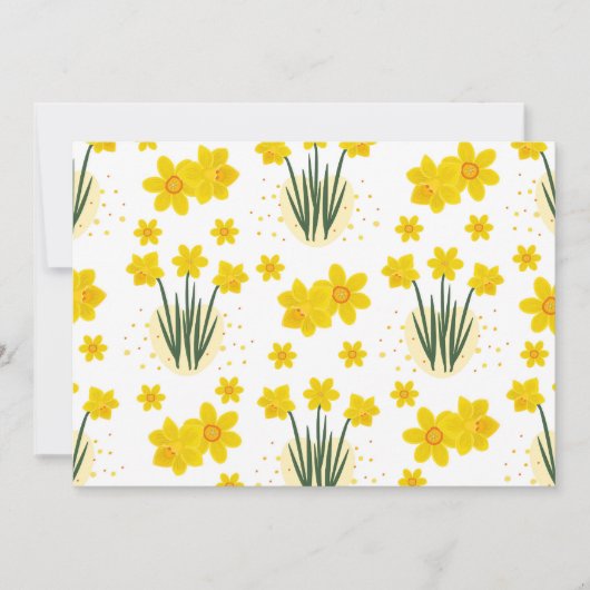 Invitation Jonquilles lumineuses, motif sans soudure (Devant)