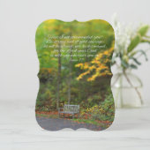 Invitation Joshua 1:9 Bible Verse Écriture chrétienne (Debout devant)