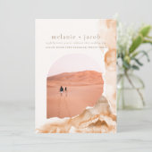 Invitation Joshua Tree Bohemian Neutral Mariage Photo (Debout devant)