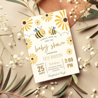 Jote Baby shower d'abeille jaune et de tournesol