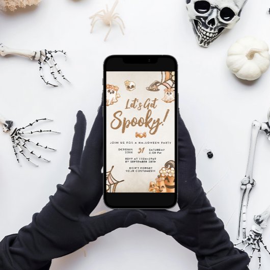 Invitation Jote Boho Faisons une fête d'Halloween Éffrayante