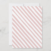 Invitation Jote Bois animaux fille baby shower rose (Dos)