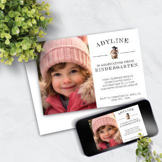 Invitation Jote Bunny maternelle Graduation