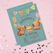 Invitation Jote Capy Anniversaire de la fête de Capybara