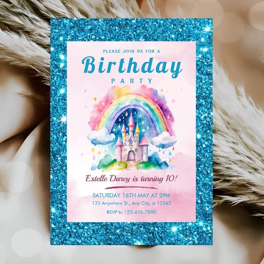 Invitation Jote Castle Girls Anniversaire