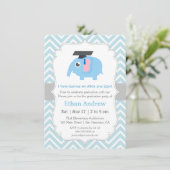 Invitation Jote Elephant Kids Kindergarten Graduation Party (Debout devant)