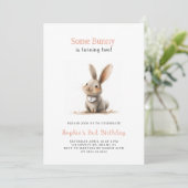 Invitation Jote Enfants Bunny fête d'anniversaire (Debout devant)