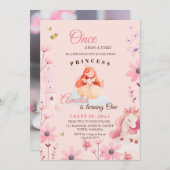 Invitation Jote Fairytale Princess Anniversaire (Devant / Derrière)
